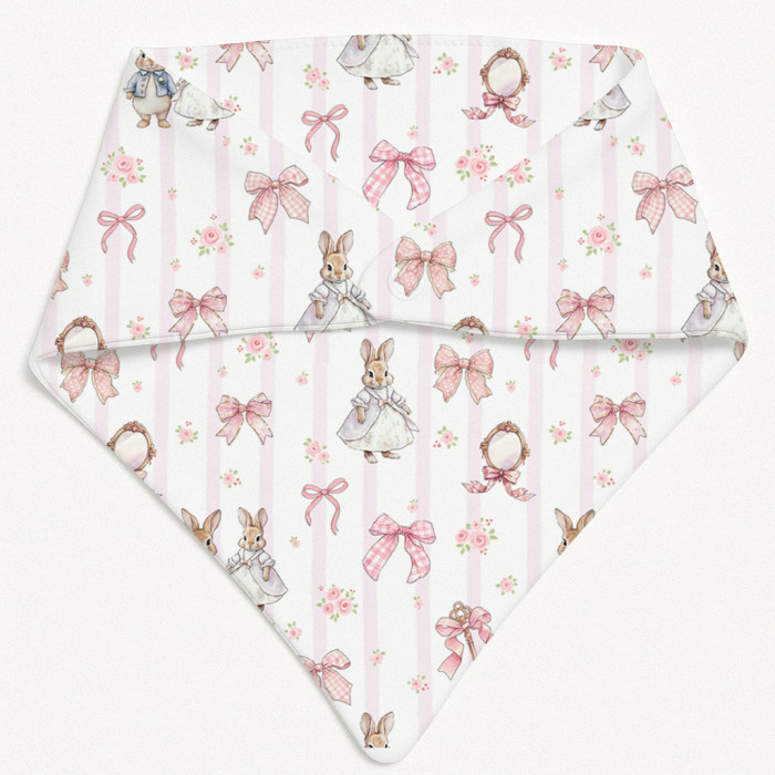 Слинявчик-бандана трикутної форми для немовлят Bib001 LULU PINK