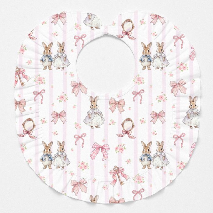 Слинявчик з обробкою рюшкой BIB006 LULU PINK