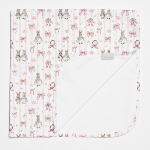Двухслойное одеяльце-пеленка для малышей BL001  LULU PINK