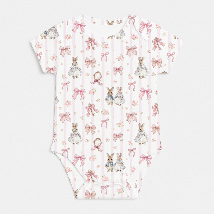 Боди с коротким рукавом  для малышей BSHL001  LULU PINK