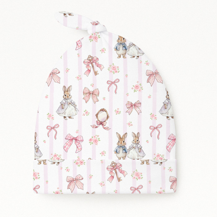 Шапочка з вузликом з бавовни Supima H003 LULU PINK