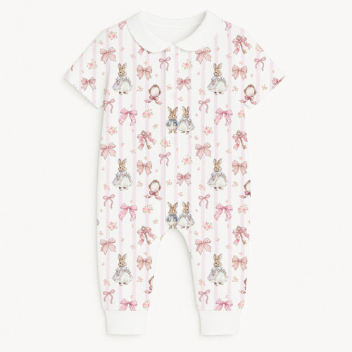 Ромпер с коротким рукавом и воротником K061CL LULU PINK