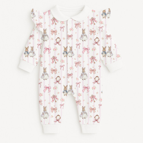 Ромпер с длинным рукавом воротником и крылышками K070CL LULU PINK