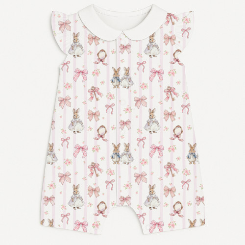 Песочник из хлопка Supima с крылышками и воротником R007CL LULU PINK
