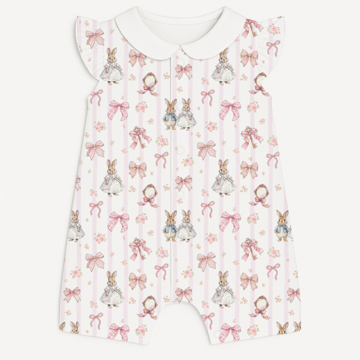 Пісочник із бавовни Supima з крильцями i з комірцем R007CL LULU PINK