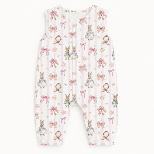 Длинный песочник с рукавами из хлопка Supima R009 LULU PINK