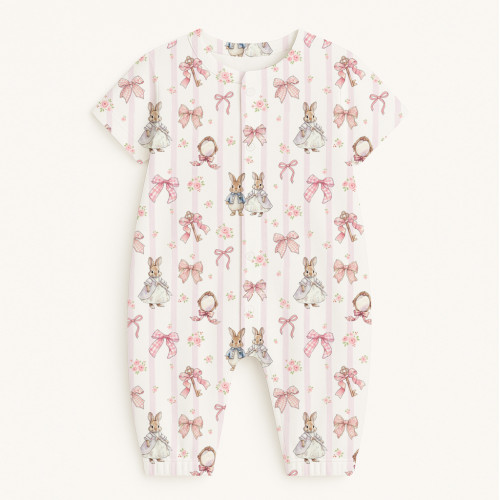 Длинный песочник с рукавами из хлопка Supima R017 LULU PINK