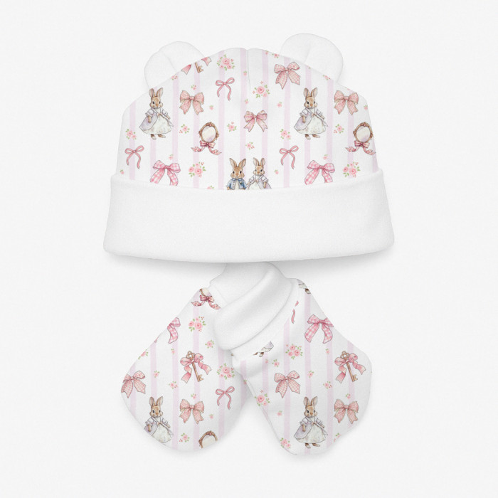 Комплект: шапочка та царапки Set010 LULU PINK
