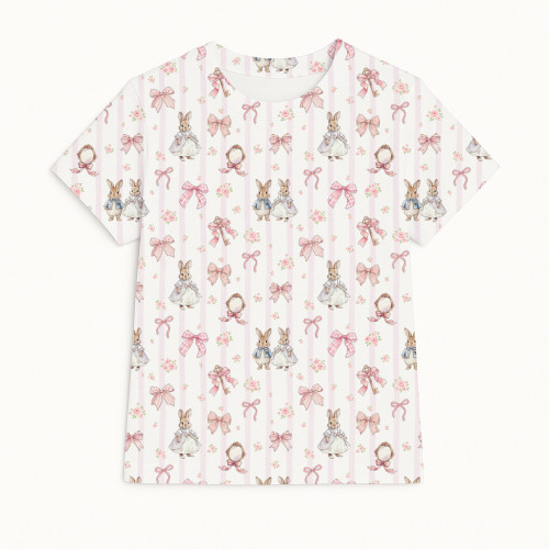 Футболка с коротким рукавом для мальчиков и девочек TSH001 LULU PINK