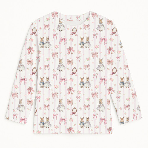 Футболка з довгим рукавом для хлопчиків та дівчаток TSH002 LULU PINK