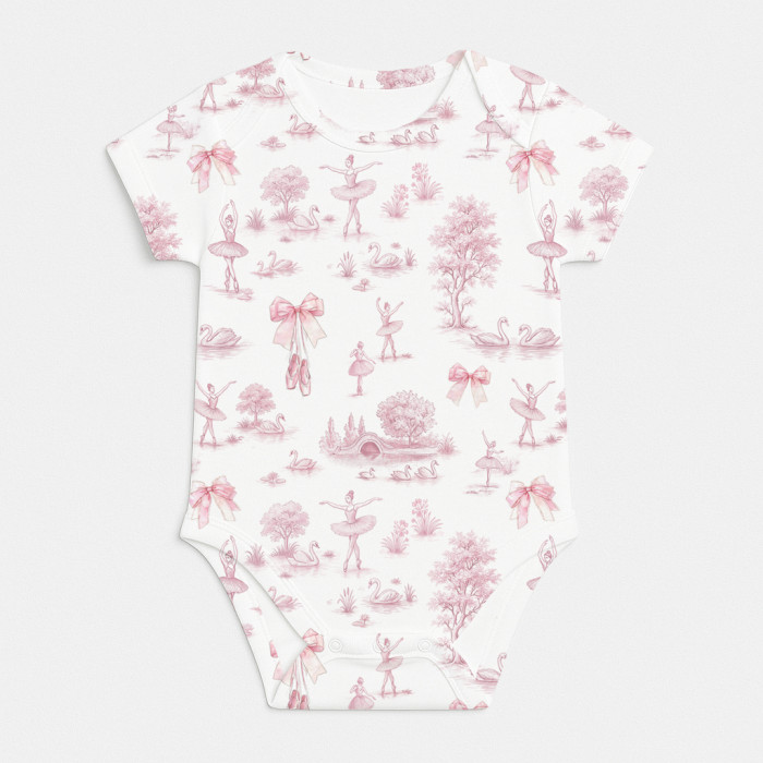 Боді з коротким рукавом для немовлят BSHL001  SWAN LAKE