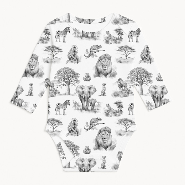 Боди с длинным рукавом  для малышей BLS001  WILD HORIZONT