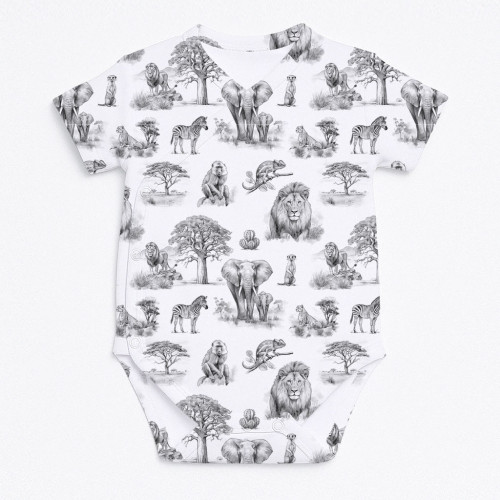 Боді Kimono з кортким рукавом для немовлят BSHL004  WILD HORIZONT