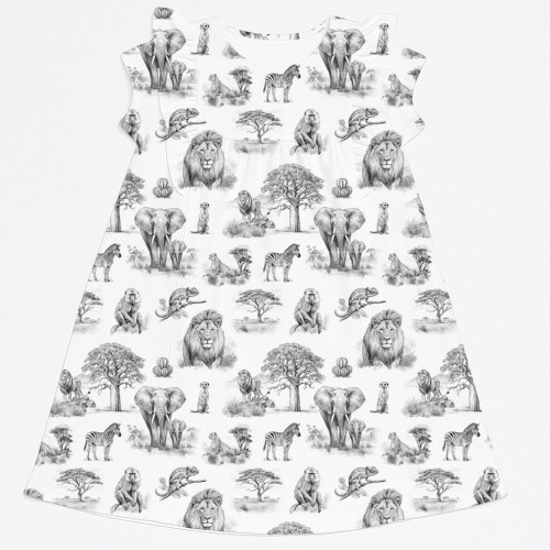 Платье с коротким рукавом и оборкой из хлопка Supima DR018 WILD HORIZONT