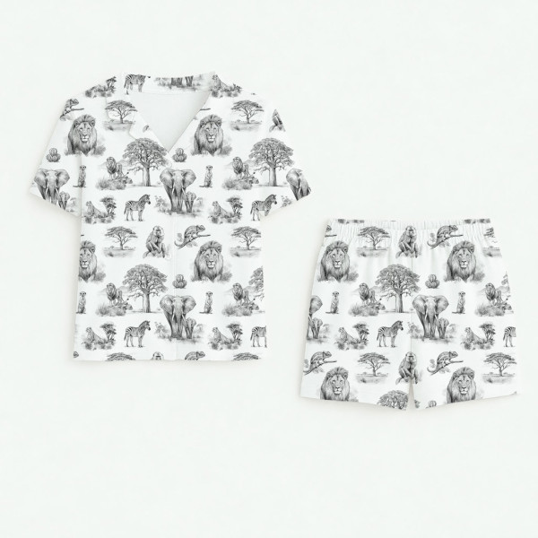 Детская пижама с коротким рукавом и шортами  PJ023 WILD HORIZONT
