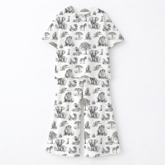 Дитячий сет з футболкою oversize та штанами палаццо PJ030 100% Pima Cotton