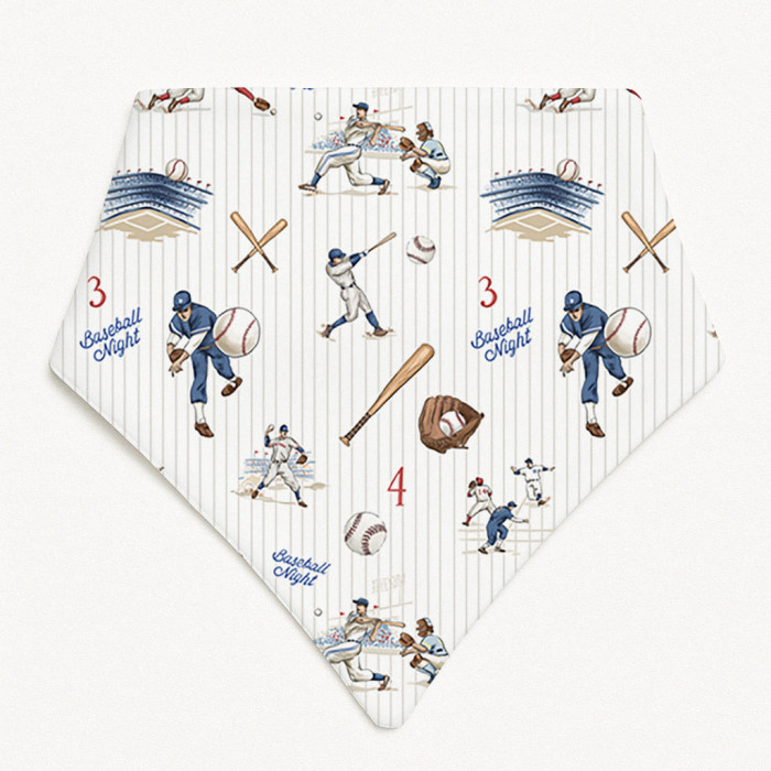 Слюнявчик-бандана трикутної форми для немовлят Bib001 BASEBALL