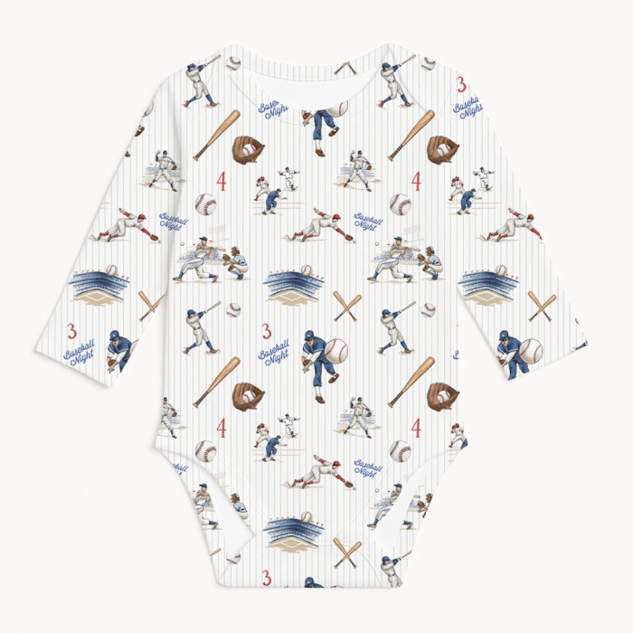 Боді з довгим рукавом  для немовлят BLS001  BASEBALL