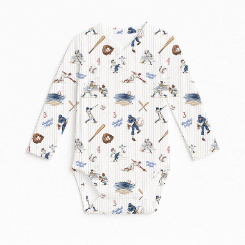 Боді Kimono з довгим рукавом для немовлят BLS004 BASEBALL