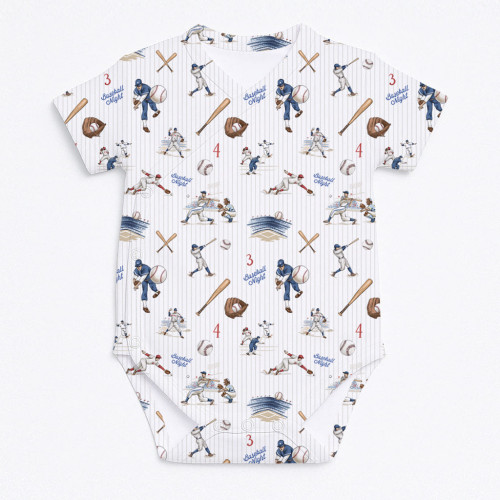 Боди  Kimono с коротким рукавом для малышей BSHL004  BASEBALL