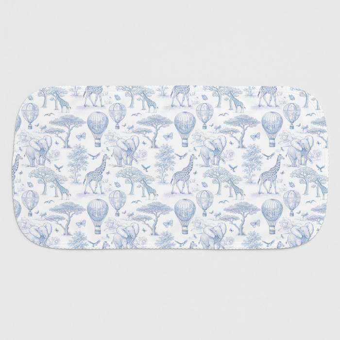 Мусліновий слюнявчик BB009 – органічна бавовна Supima BLUE TOILE AFRICA