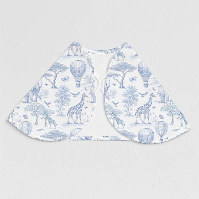 Мусліновий слюнявчик BB010 – органічна бавовна Supima BLUE TOILE AFRICA
