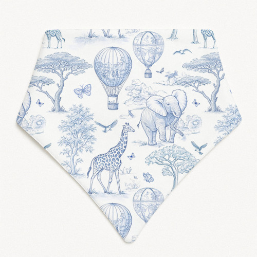 Слинявчик-бандана трикутної форми для немовлят Bib001 BLUE TOILE AFRICA