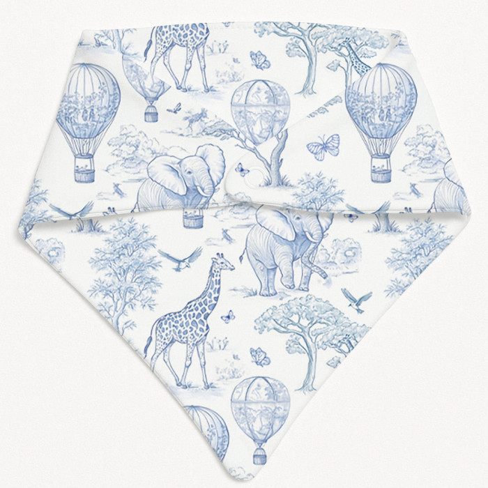 Слинявчик-бандана трикутної форми для немовлят Bib001 BLUE TOILE AFRICA