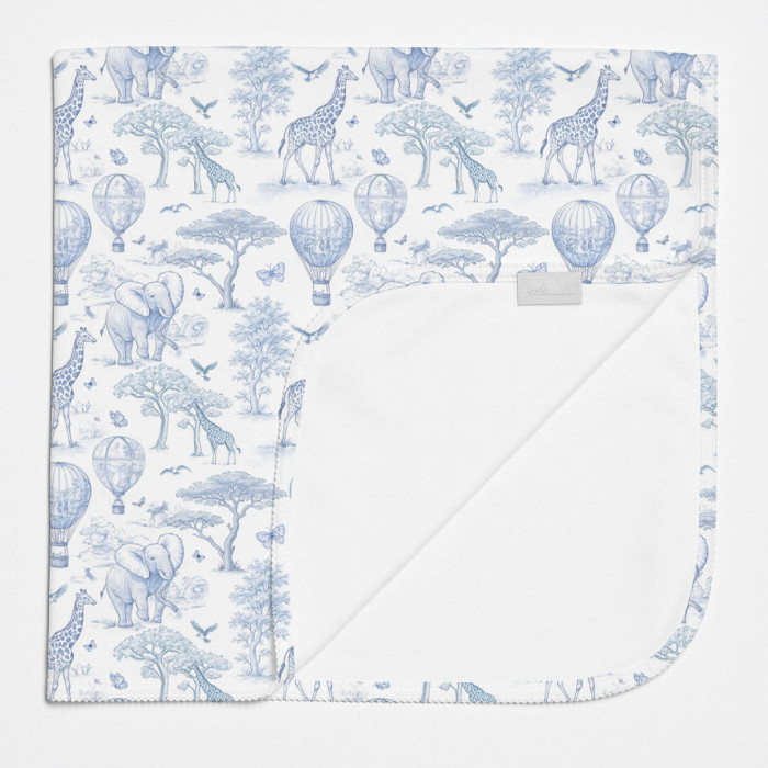 Двошарова дитяча ковдра BL001  BLUE TOILE AFRICA