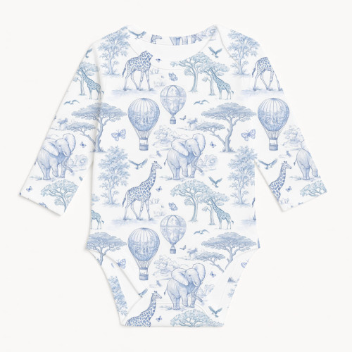 Боді з довгим рукавом  для немовлят BLS001  BLUE TOILE AFRICA