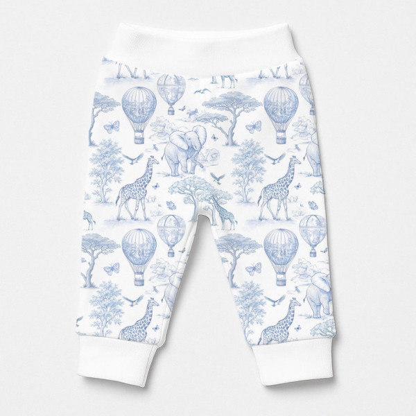 Бавовняні штанці-джогери для малюка BR014 BLUE TOILE AFRICA