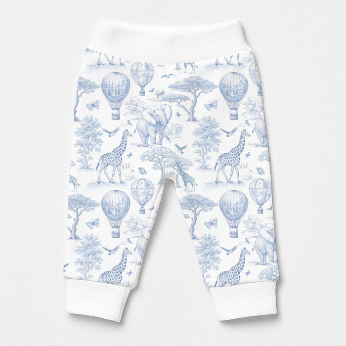Бавовняні штанці-джогери для малюка BR014 BLUE TOILE AFRICA