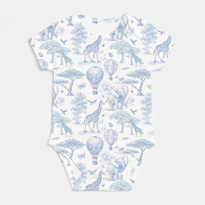 Боді з коротким рукавом для немовлят BSHL001  BLUE TOILE AFRICA