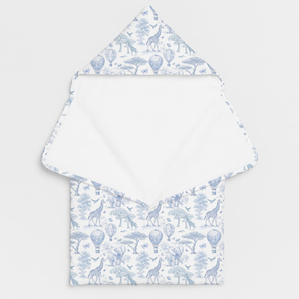 Затишний Конверт (кокон) Babynest C001 BLUE TOILE AFRICA