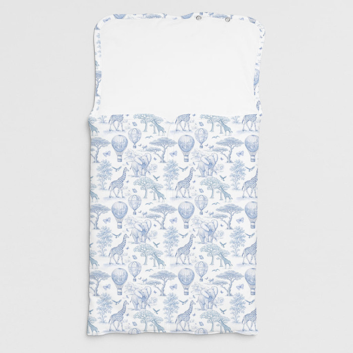 Затишний Конверт (кокон) Babynest C001 BLUE TOILE AFRICA