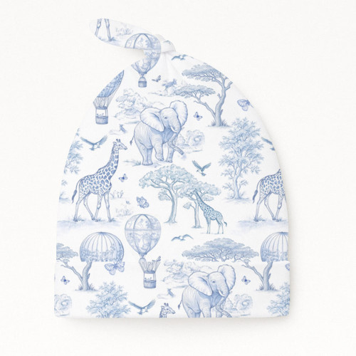Шапочка з вузликом з бавовни Supima H003 BLUE TOILE AFRICA