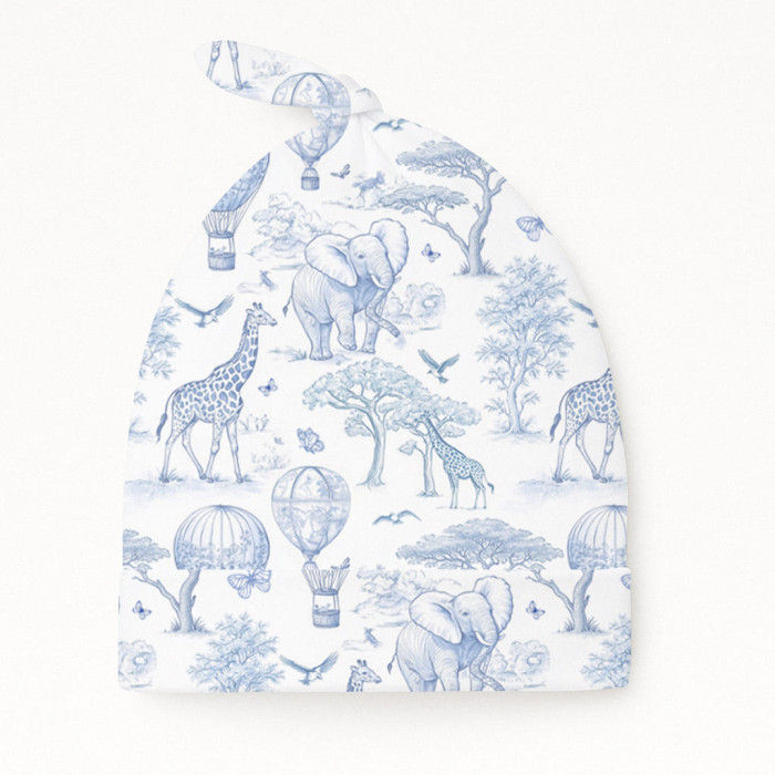 Шапочка з вузликом з бавовни Supima H003 BLUE TOILE AFRICA