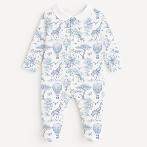 Слип с воротничком из 100% хлопка Pima — модель K063 BLUE TOILE AFRICA