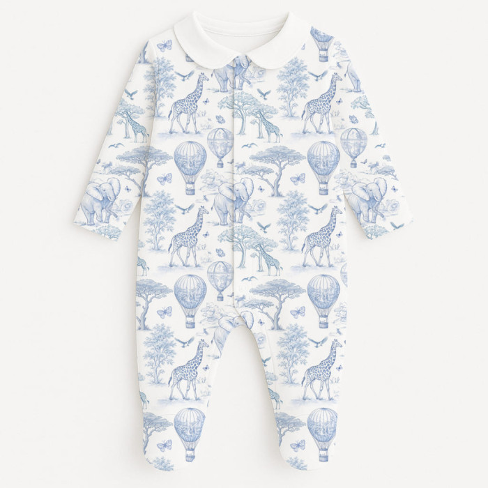 Сліп з комірцем із 100% бавовни Pima — модель K063 BLUE TOILE AFRICA