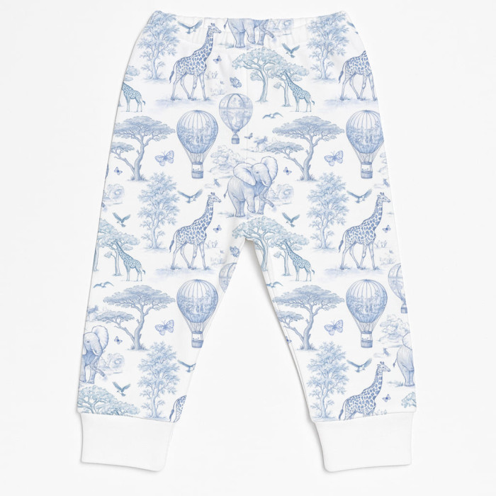 Бавовняні штанці-джогери для малюка BR001 BLUE TOILE AFRICA
