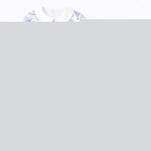 Детская пижама с воротником, короткий рукав  100% Pima Cotton -PJ021 BLUE TOILE AFRICA