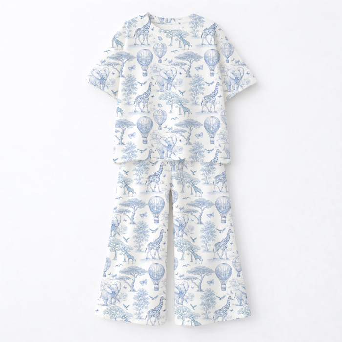 Дитячий сет з футболкою oversize та штанами палаццо PJ030 100% Pima Cotton