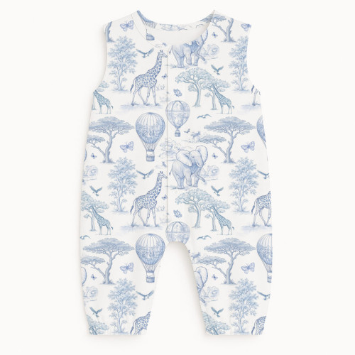 Длинный песочник с рукавами из хлопка Supima R009 BLUE TOILE AFRICA