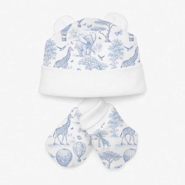 Комплект: шапочка та царапки Set010 BLUE TOILE AFRICA