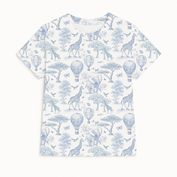 Футболка з коротким рукавом для хлопчиків та дівчаток TSH001 BLUE TOILE AFRICA