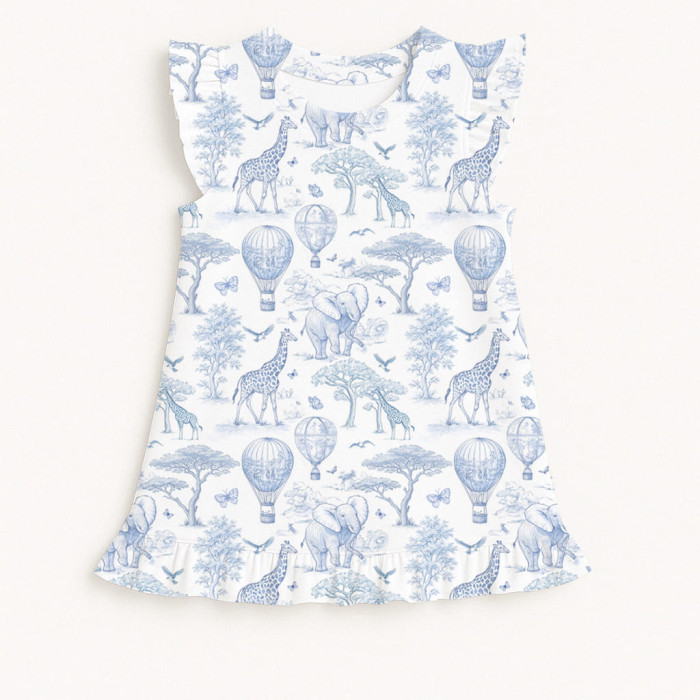 Футболка з рюшами для дівчаток TSH003 BLUE TOILE AFRICA