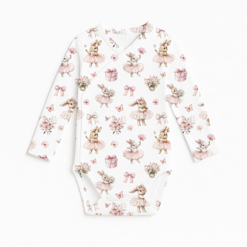 Боди  Kimono с длинным рукавом для малышей BLS004 BUBBLES