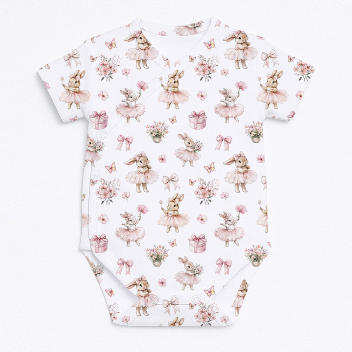 Боді Kimono з кортким рукавом для немовлят BSHL004 BUBBLES
