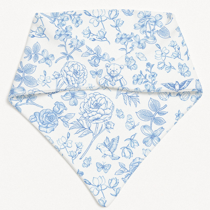 Слинявчик-бандана трикутної форми для немовлят Bib001 CHLOE BLUE