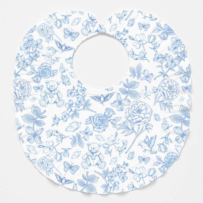 Слинявчик з обробкою рюшкой BIB006 CHLOE BLUE